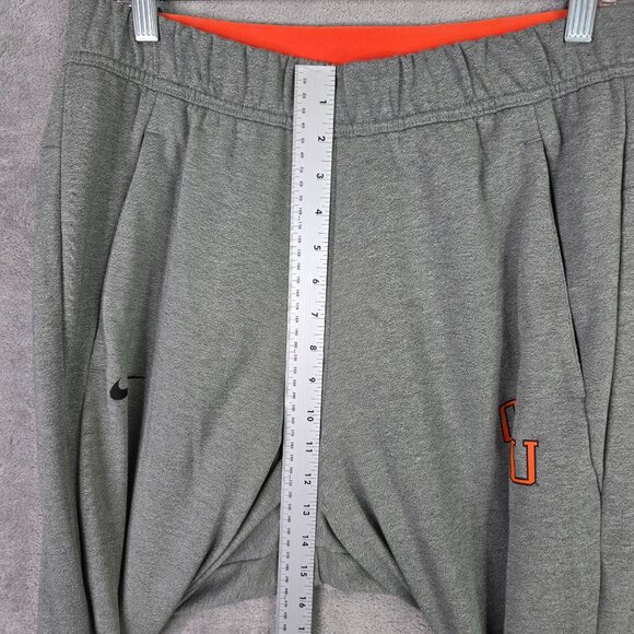 Mens Nike Dri-Fit OSU Gray Sweatpants Zippered Ankles Elastic Waist Polyester L - Picture 6 of 12